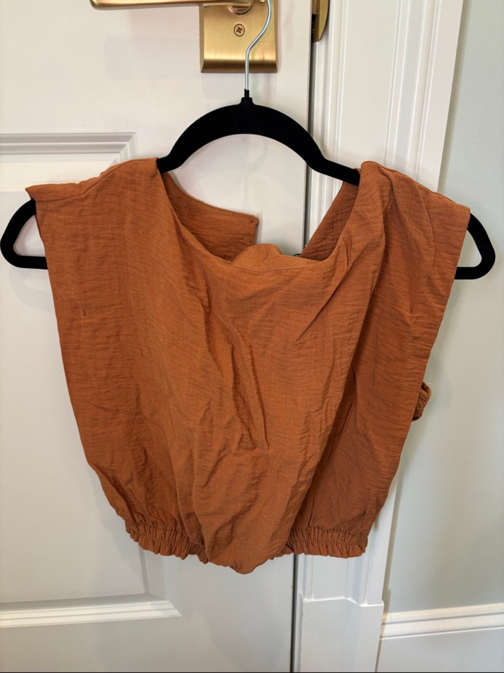 a new day Rust Sleeveless Cropped Top